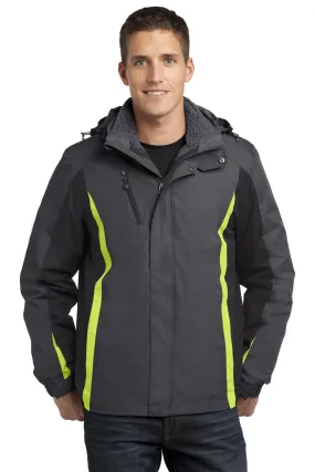 Port Authority Colorblock 3-in-1 Jacket J321 Magnet Grey/ Black/ Charge Green