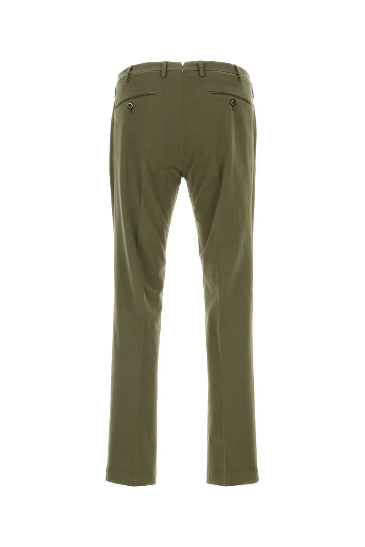 Pt Torino Khaki Stretch Cotton Pant