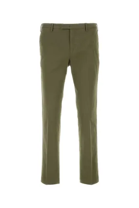 Pt Torino Khaki Stretch Cotton Pant