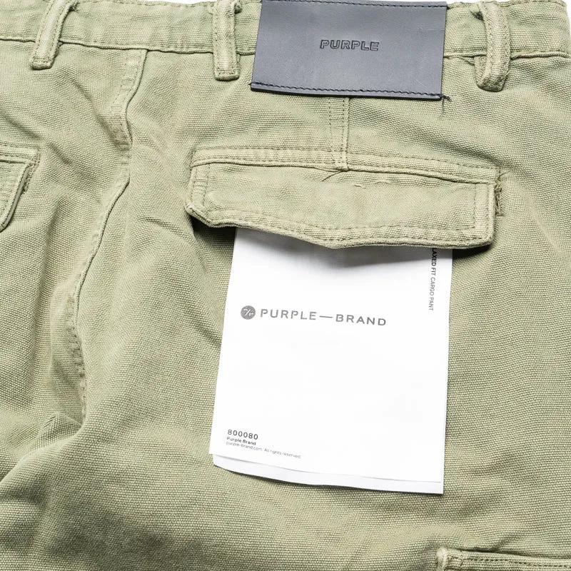 Purple Brand Canvas Cargo Vintage Pant - Green