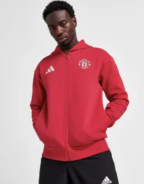 Red adidas Manchester United FC Anthem Jacket - JD Sports 