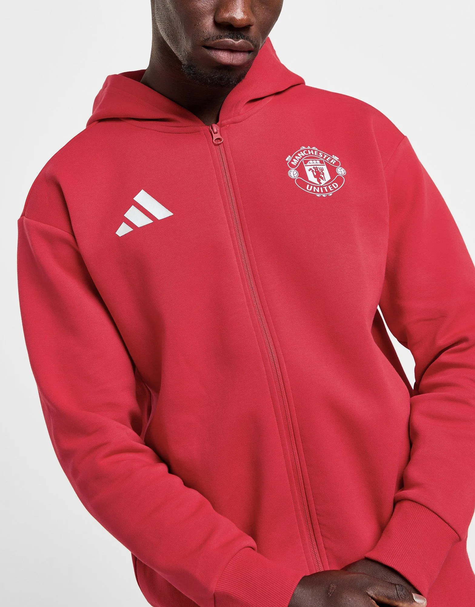 Red adidas Manchester United FC Anthem Jacket - JD Sports 