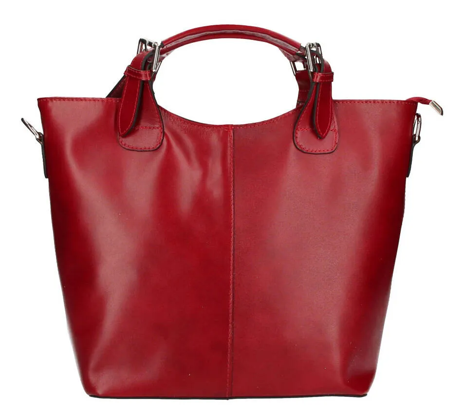 Red leather bag marika