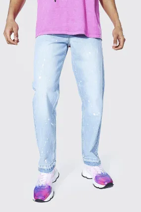 Relaxed Fit Rigid Painted Jeans Let Down Hem