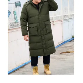 Relaxed fit puffer winter coat for men