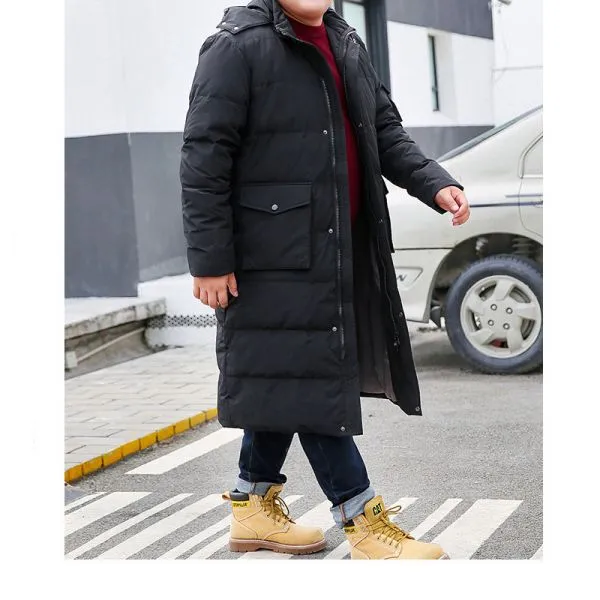 Relaxed fit puffer winter coat for men