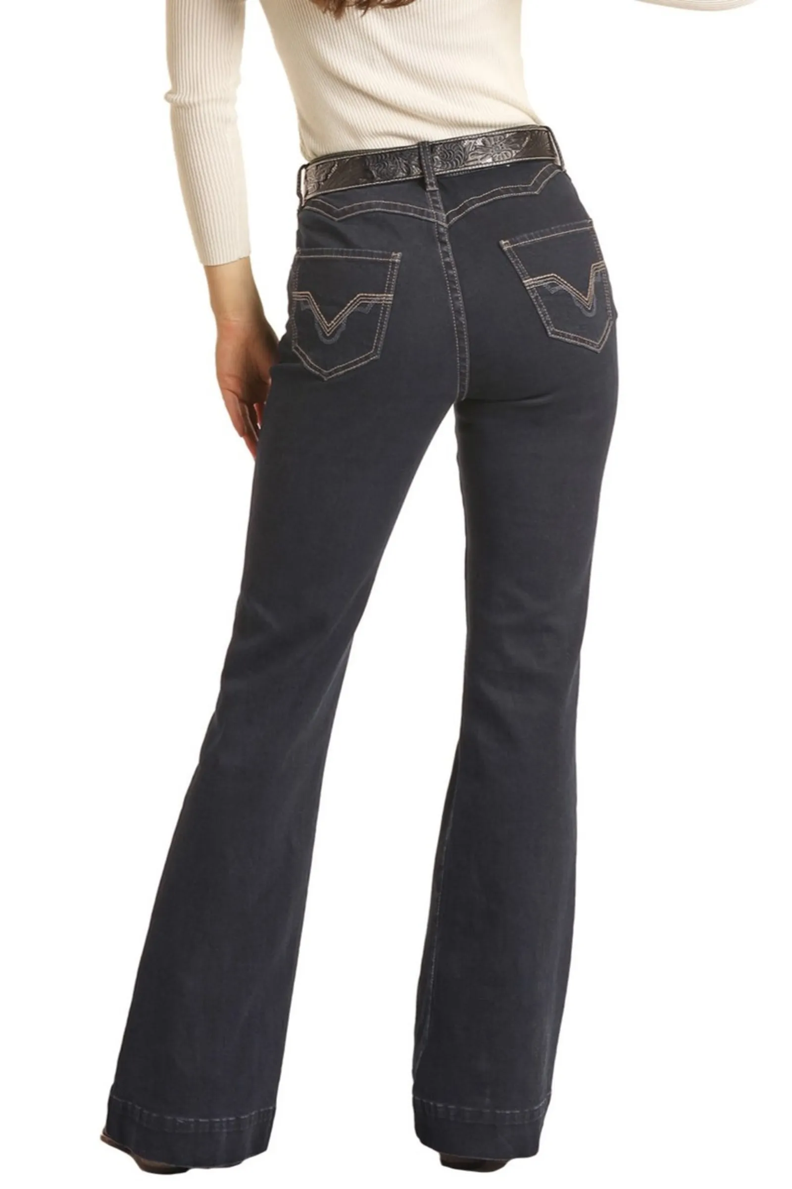 Rock and Roll Denim Mid Rise Extra Stretch Trouser Jeans