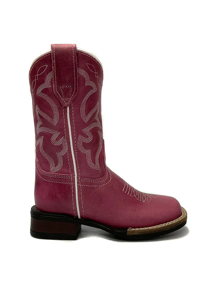 Roper 09-018-0911-3083 Kids Monterey Burnished Leather Boot Pink