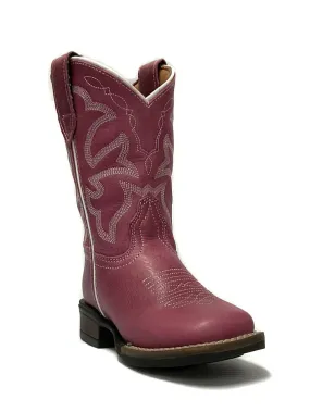 Roper 09-018-0911-3083 Kids Monterey Burnished Leather Boot Pink