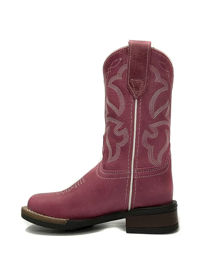 Roper 09-018-0911-3083 Kids Monterey Burnished Leather Boot Pink