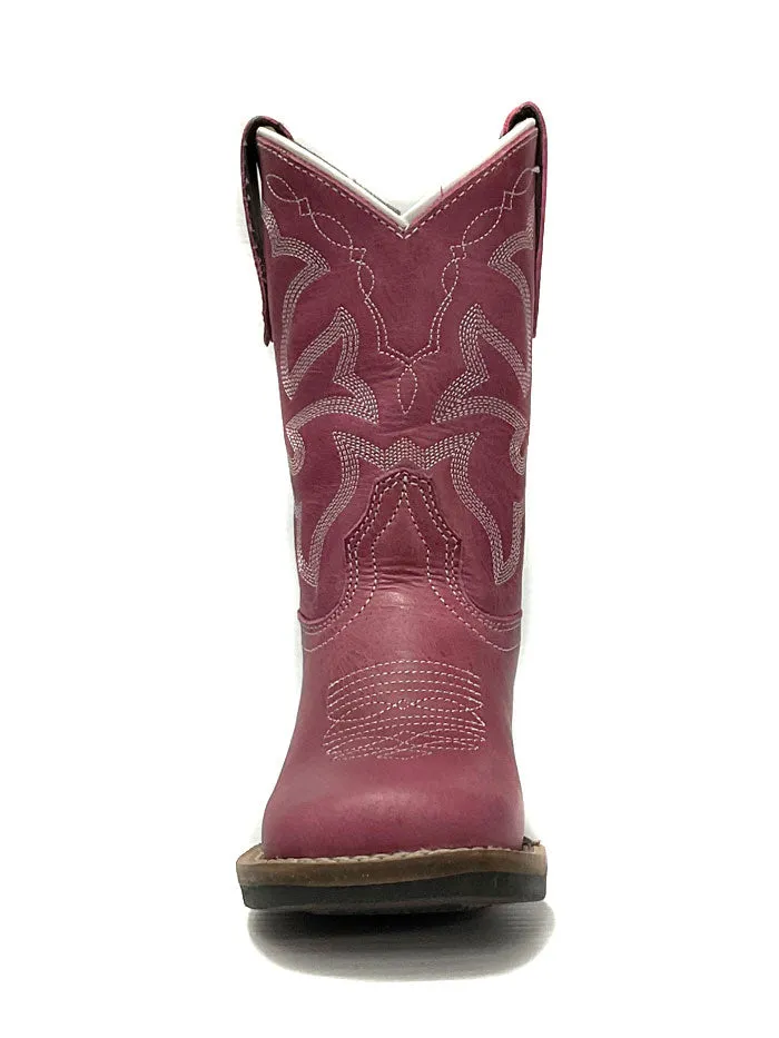 Roper 09-018-0911-3083 Kids Monterey Burnished Leather Boot Pink