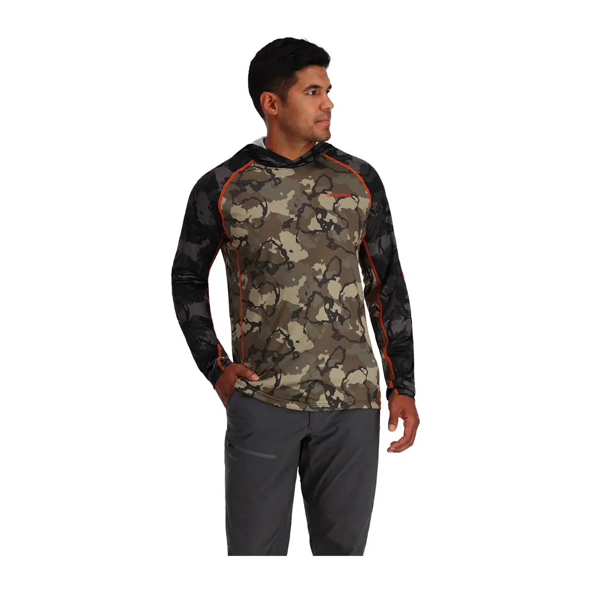 Simms Challenger Solar Hoody R Camo Olive Drab/R Camo Carbon