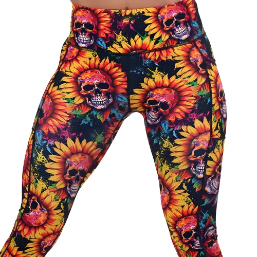 Skull Flower Leggings