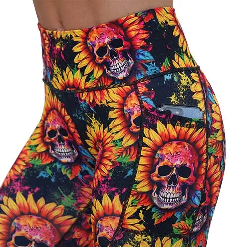 Skull Flower Leggings