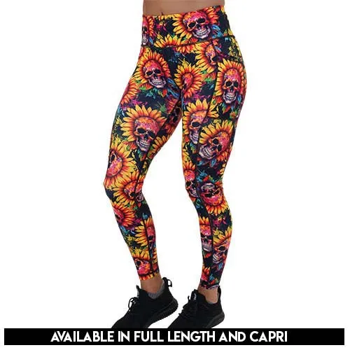 Skull Flower Leggings