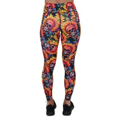 Skull Flower Leggings