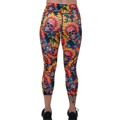 Skull Flower Leggings