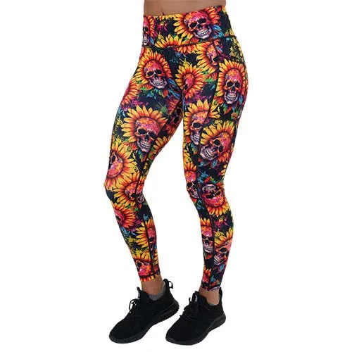 Skull Flower Leggings