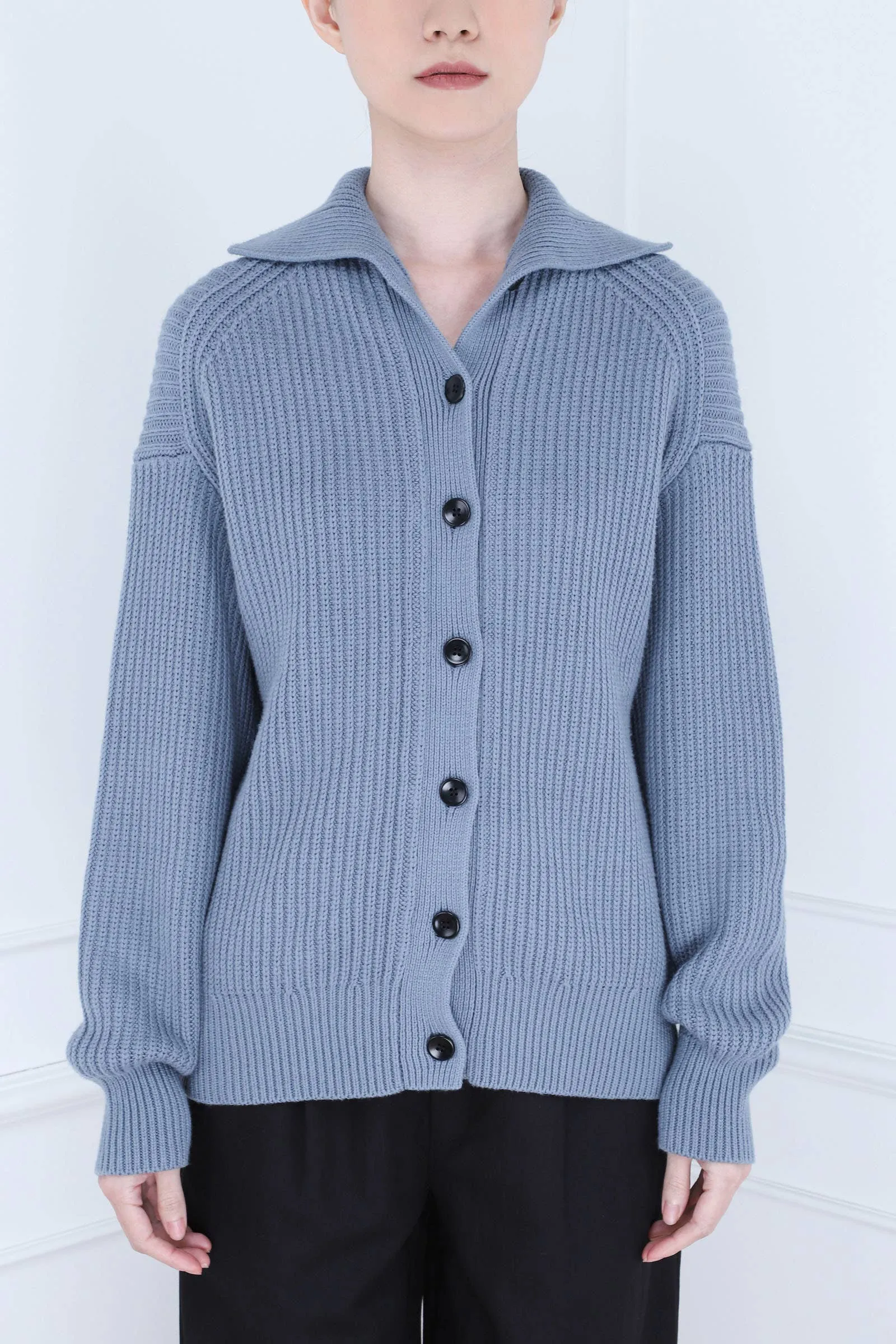 Slate Reversible Cotton Cashmere Sweater