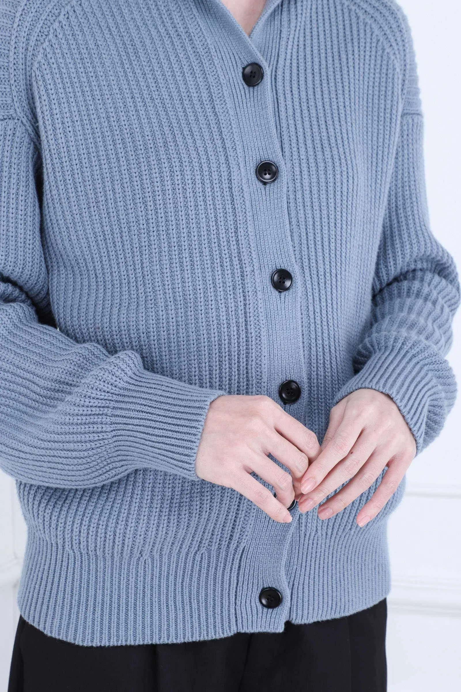 Slate Reversible Cotton Cashmere Sweater