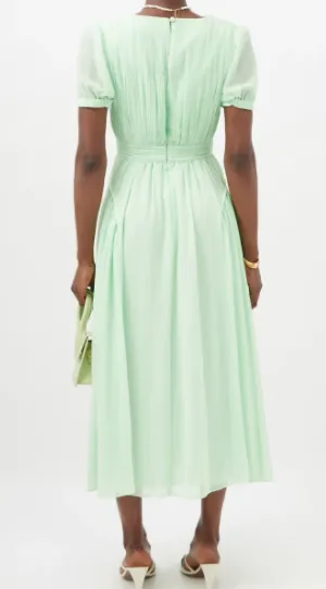 Spearmint Chiffon Midi Dress