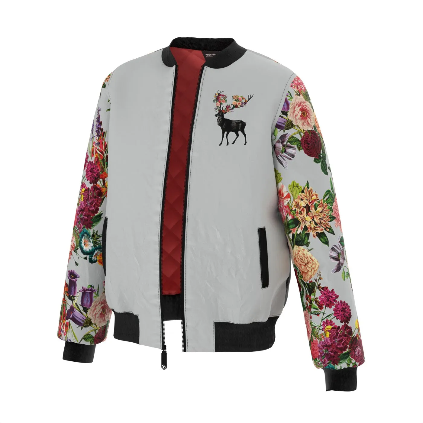 Spring Itself Deer Bomber Jacket