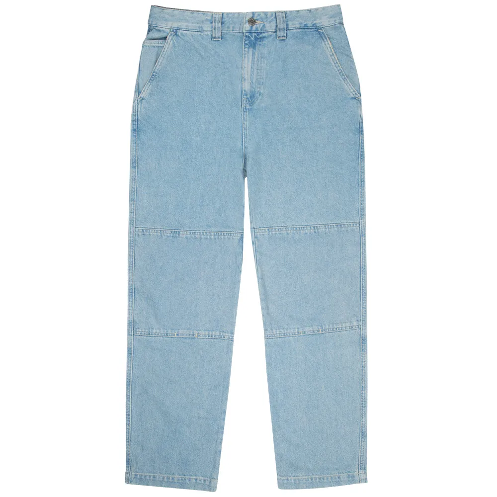 STSSY DENIM DOUBLE KNEE PANT // STONE WASH