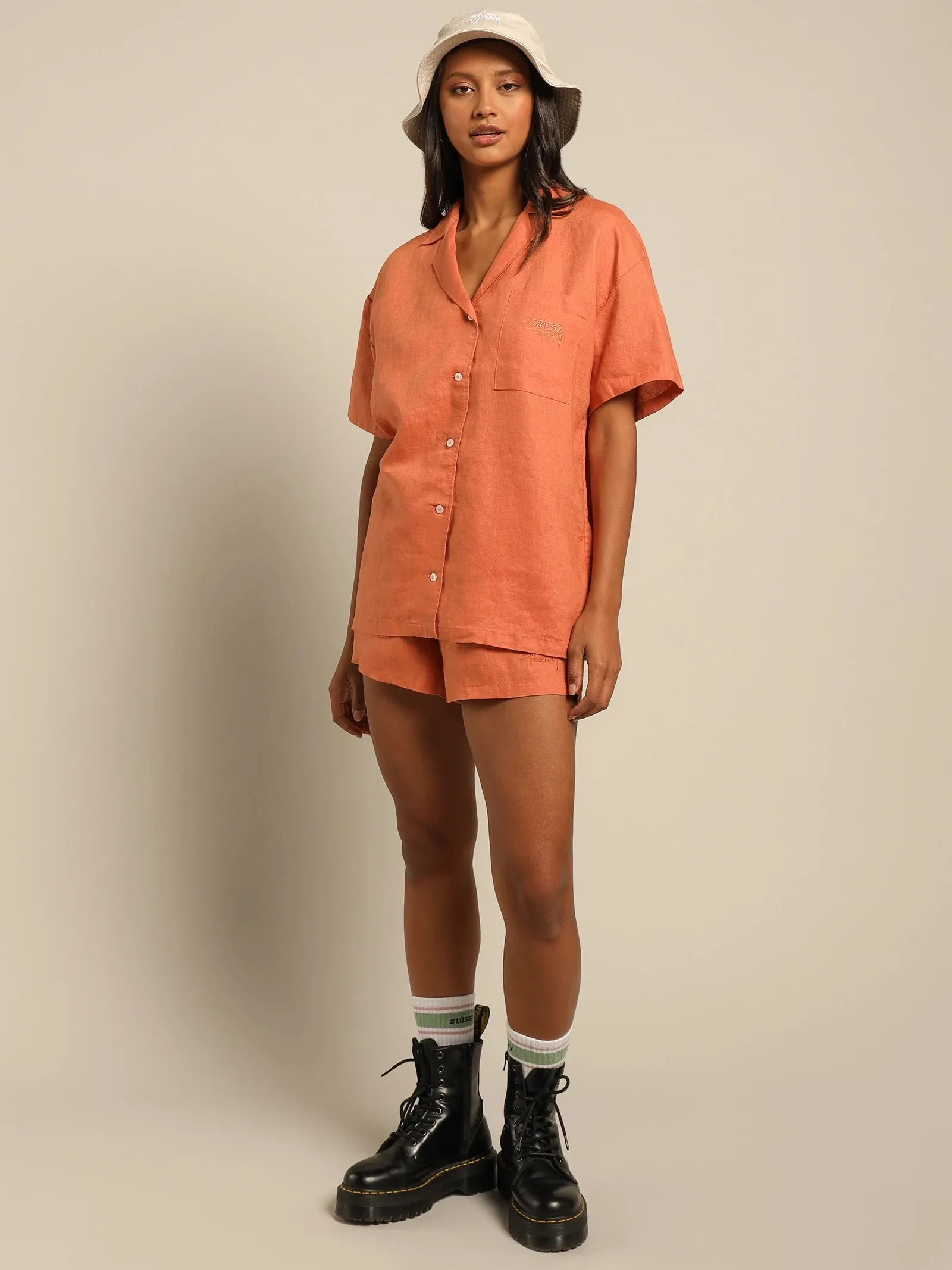 STUSSY  |Logo Skater Style Shirts & Blouses