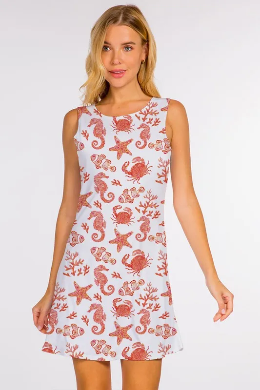 Summer Vacation Sea Horse Design Dress