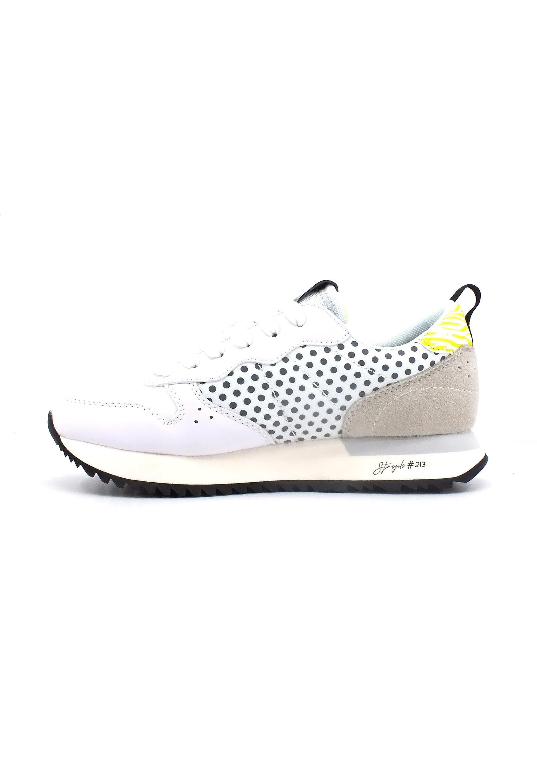 SUN68 Stargirl Trasparent Sneaker Donna Bianco Giallo Z33213