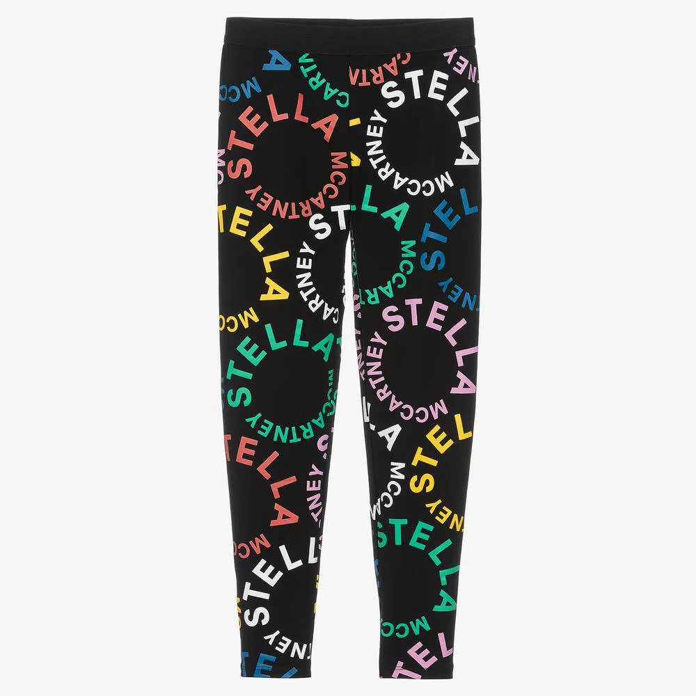 Teen Girls Black Organic Cotton Leggings