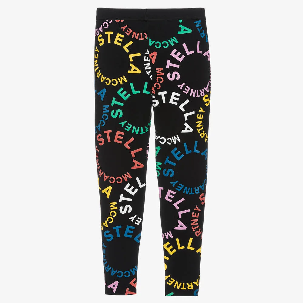 Teen Girls Black Organic Cotton Leggings