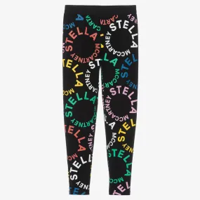 Teen Girls Black Organic Cotton Leggings