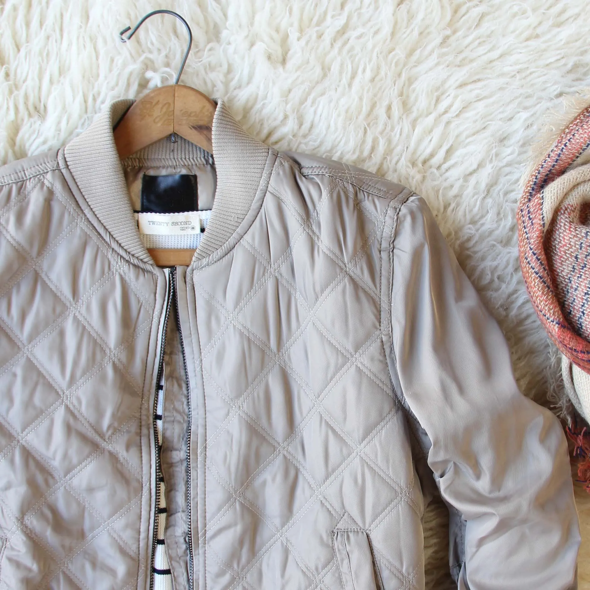 The Bomber Jacket in Taupe