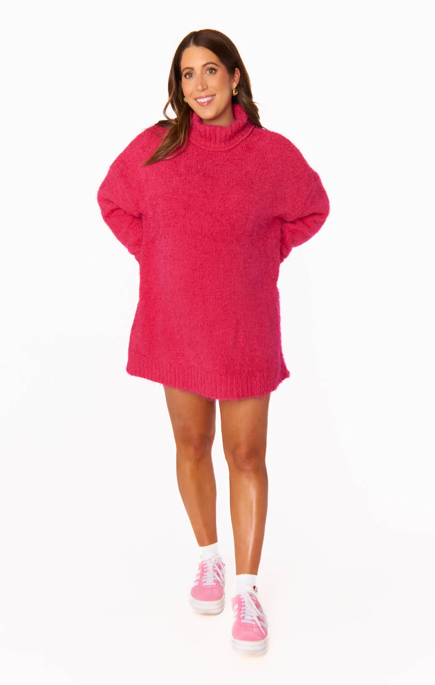 Timmy Tunic Sweater ~ Pink Rose Knit