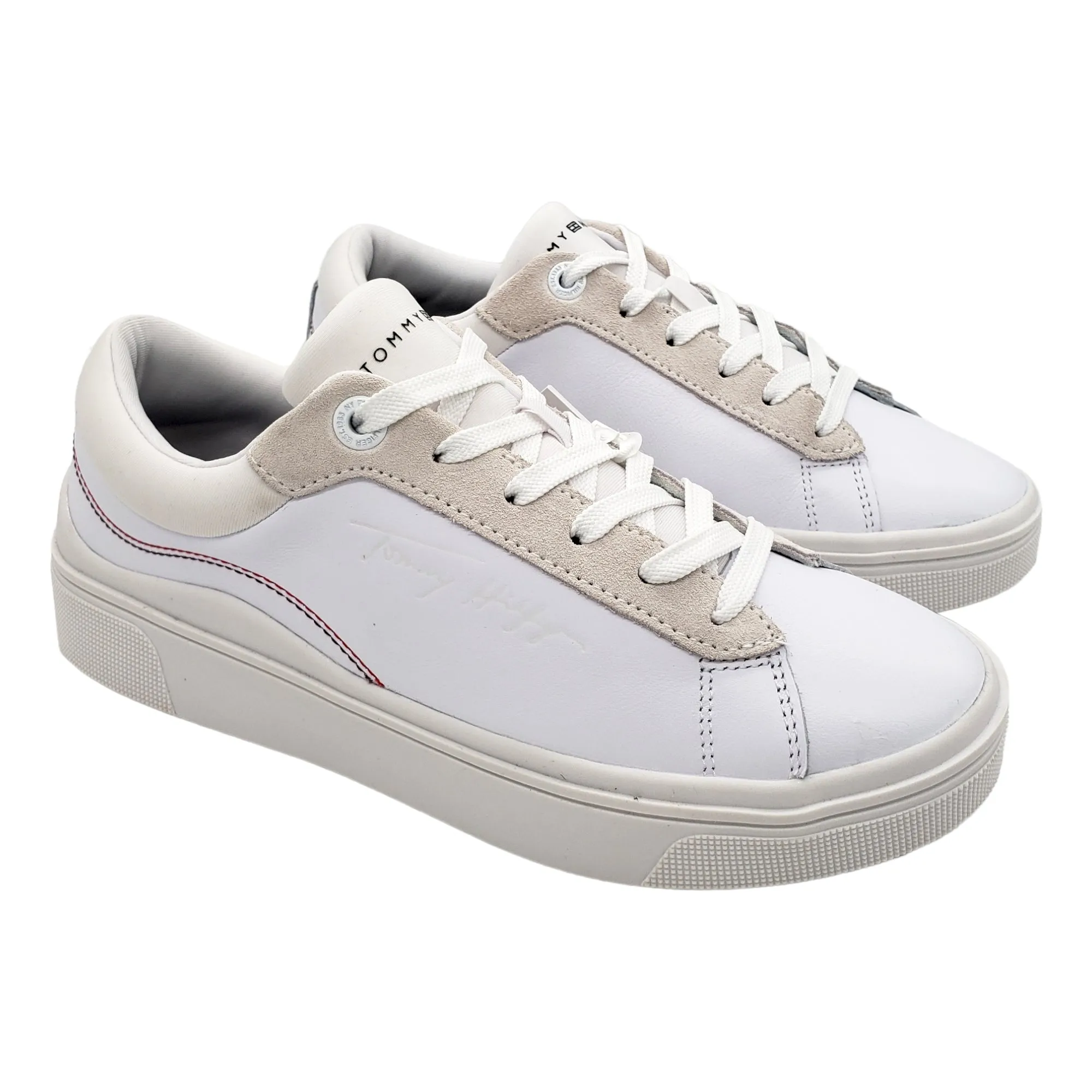 Tommy Hilfiger White Elevated Cupsole Sneaker