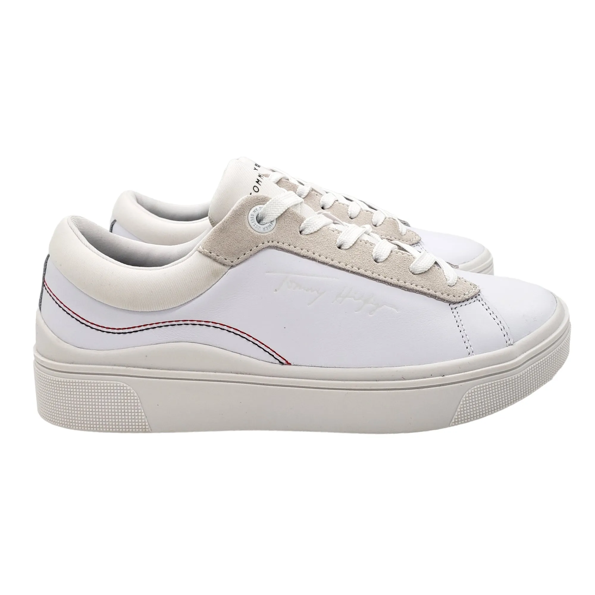 Tommy Hilfiger White Elevated Cupsole Sneaker