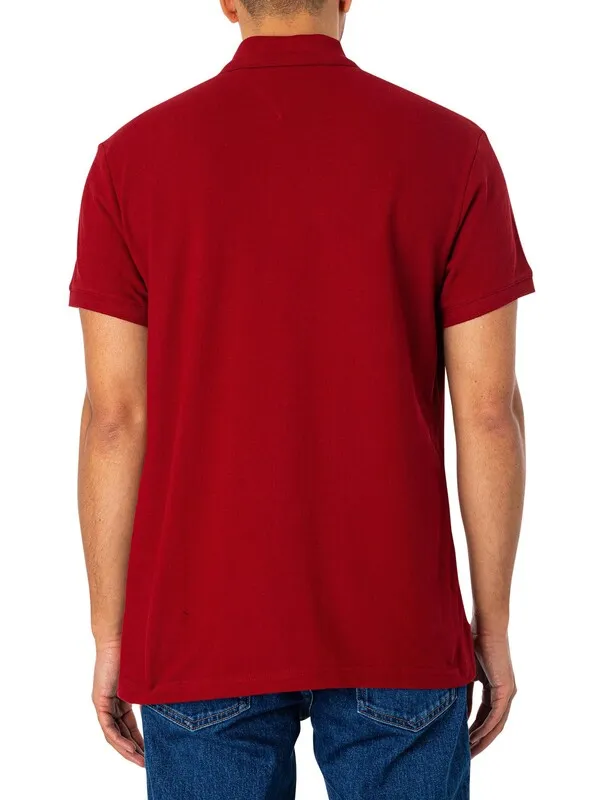 Tommy Jeans Regular Badge Polo Shirt - Magma Red