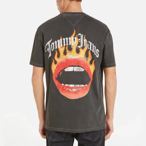 Tommy Jeans Vintage Fire Lips Cotton-Jersey T-Shirt