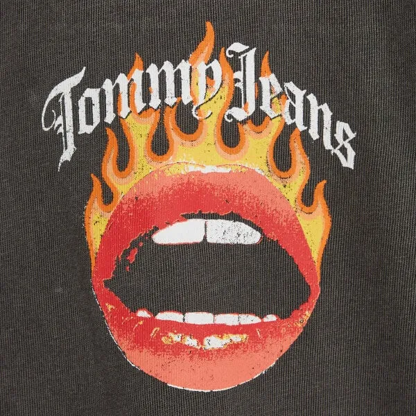 Tommy Jeans Vintage Fire Lips Cotton-Jersey T-Shirt