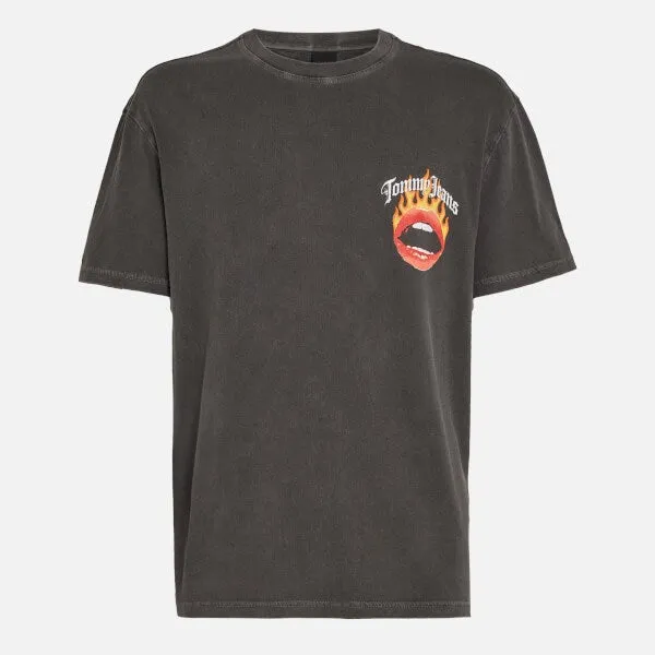 Tommy Jeans Vintage Fire Lips Cotton-Jersey T-Shirt