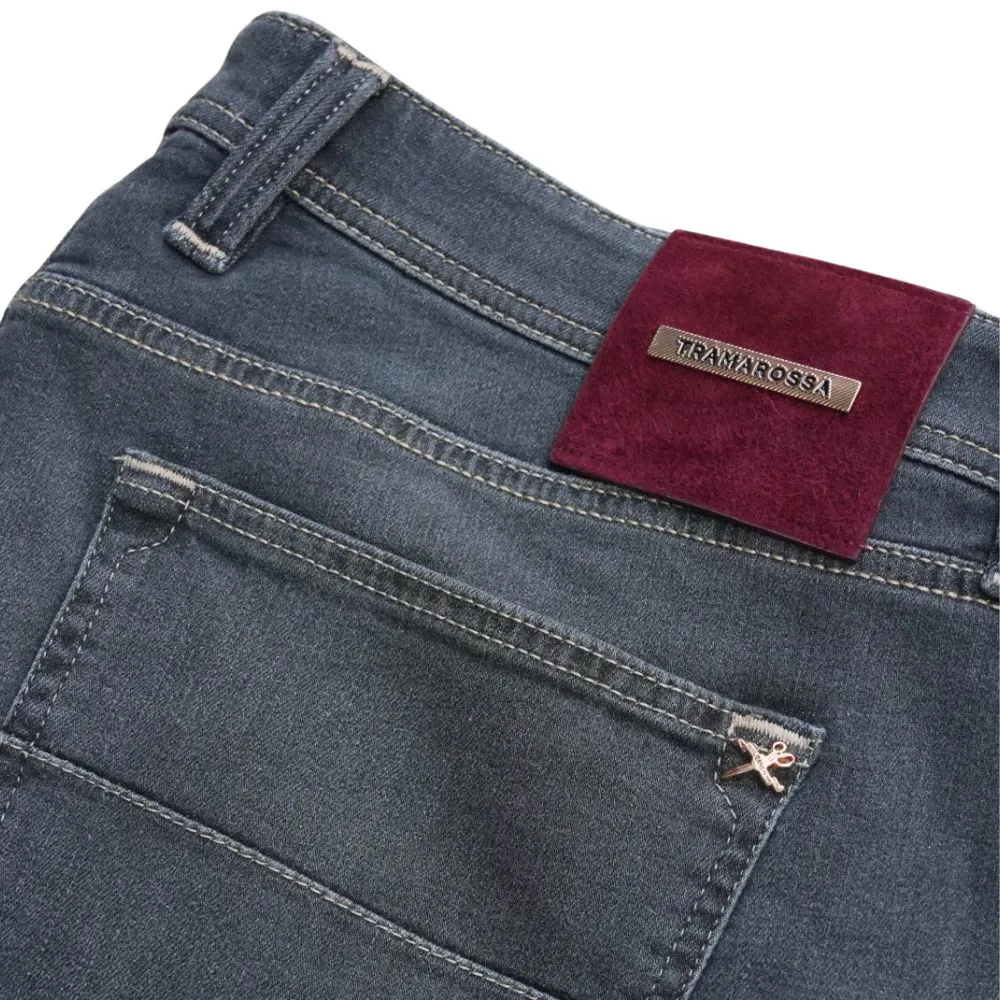 Tramarossa Michelangelo Slim Grey Denim Wash Jeans | Menswear Online