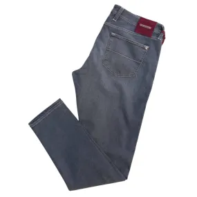 Tramarossa Michelangelo Slim Grey Denim Wash Jeans | Menswear Online