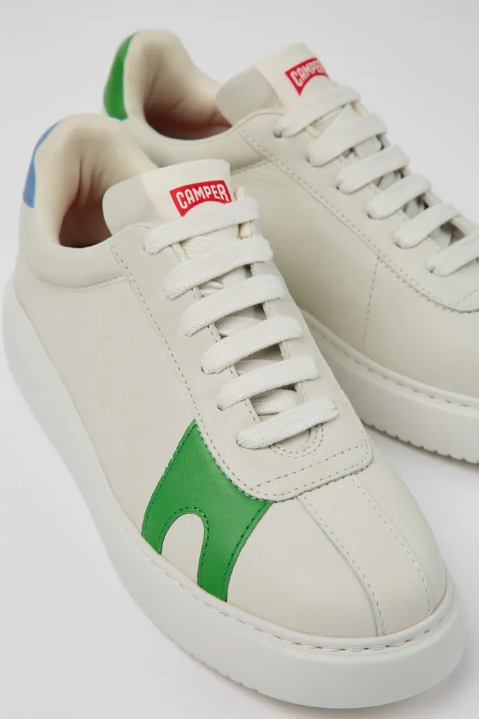 Twins White Leather Sneaker for Women