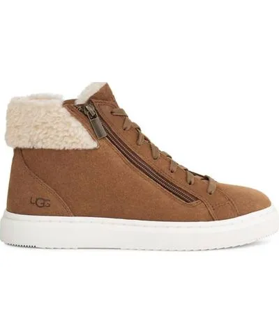 Ugg Women's Alameda Mid Zip Sneaker In Chestnut