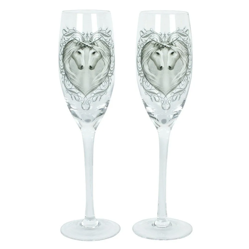 Unicorn Champagne Glasses Pair