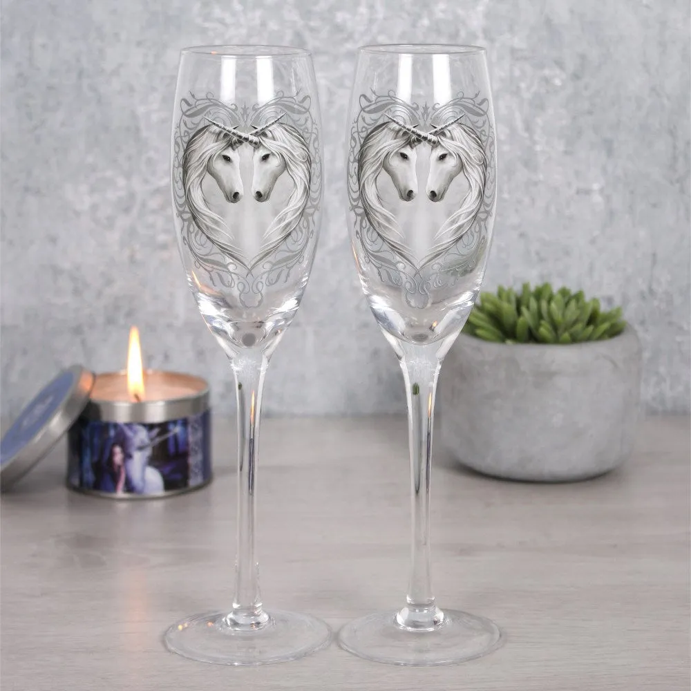 Unicorn Champagne Glasses Pair