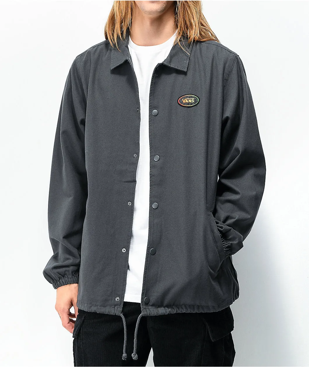 VANS TYSON PETERSON TORREY SKATE JACKET - ASPHALT