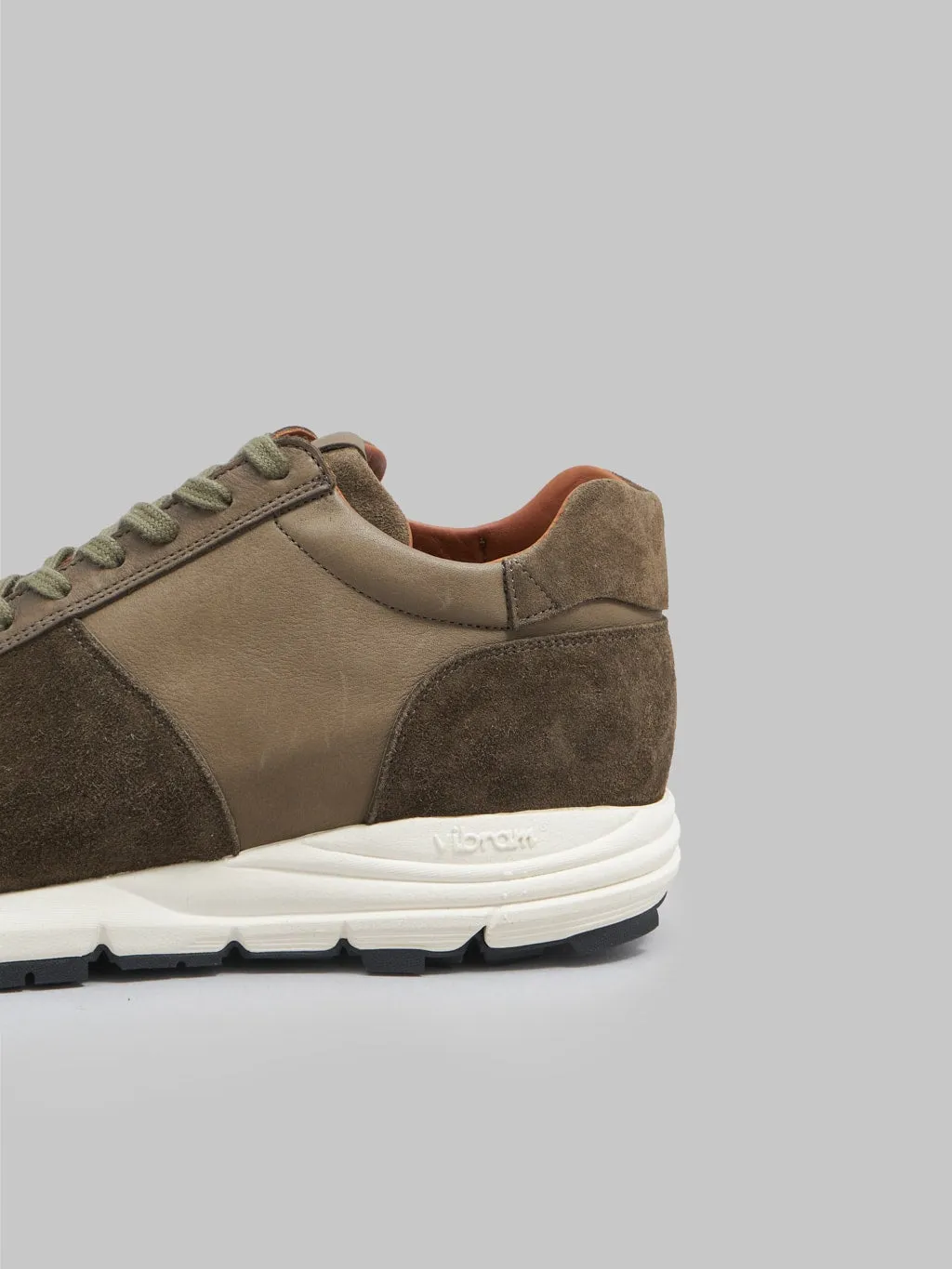 Viberg Sneaker Dark Olive Janus Calf Suede