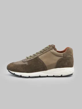 Viberg Sneaker Dark Olive Janus Calf Suede